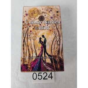 Cosmic Garden Tarot Deck Premium Paper 78 Cards Celestial Floral Art Never Used